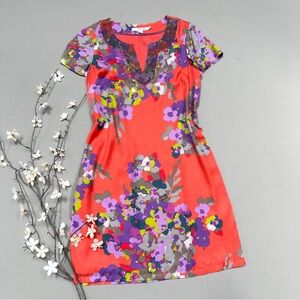 BODEN silk blend floral dress, US 6.